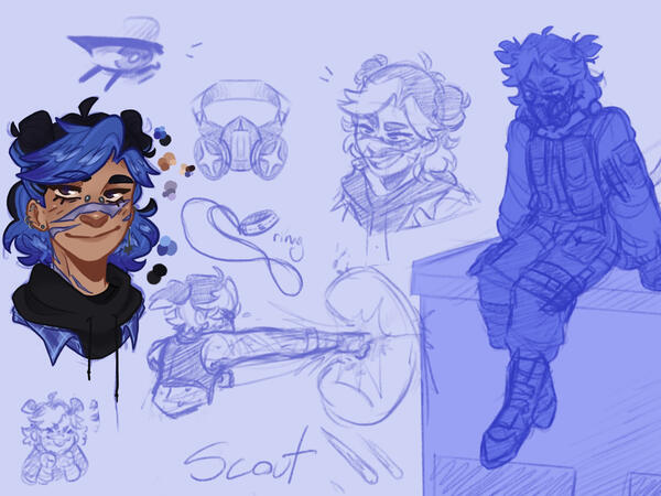 Scout (OC) Sketch Page 1