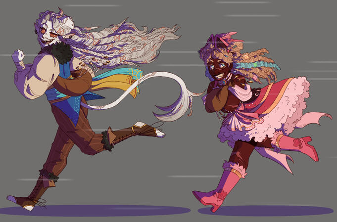 Siren and Eris (DnD OC + OC by @WrldsAtlas on twt)