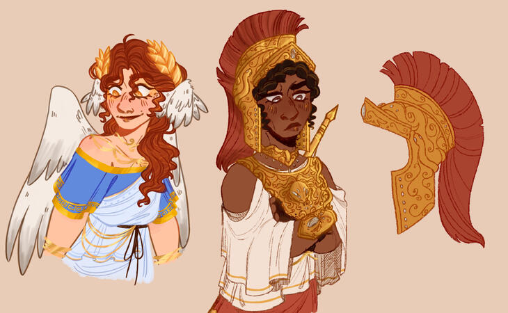 Nike and Athena Greek Goddess Designs